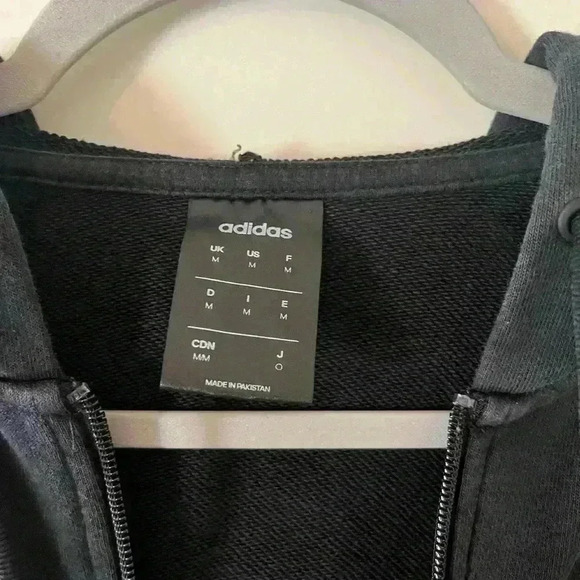 Men’s Adidas Hoodie Sweatshirt with Logo on Sleeves Men Size Medium - Picture 4 of 12